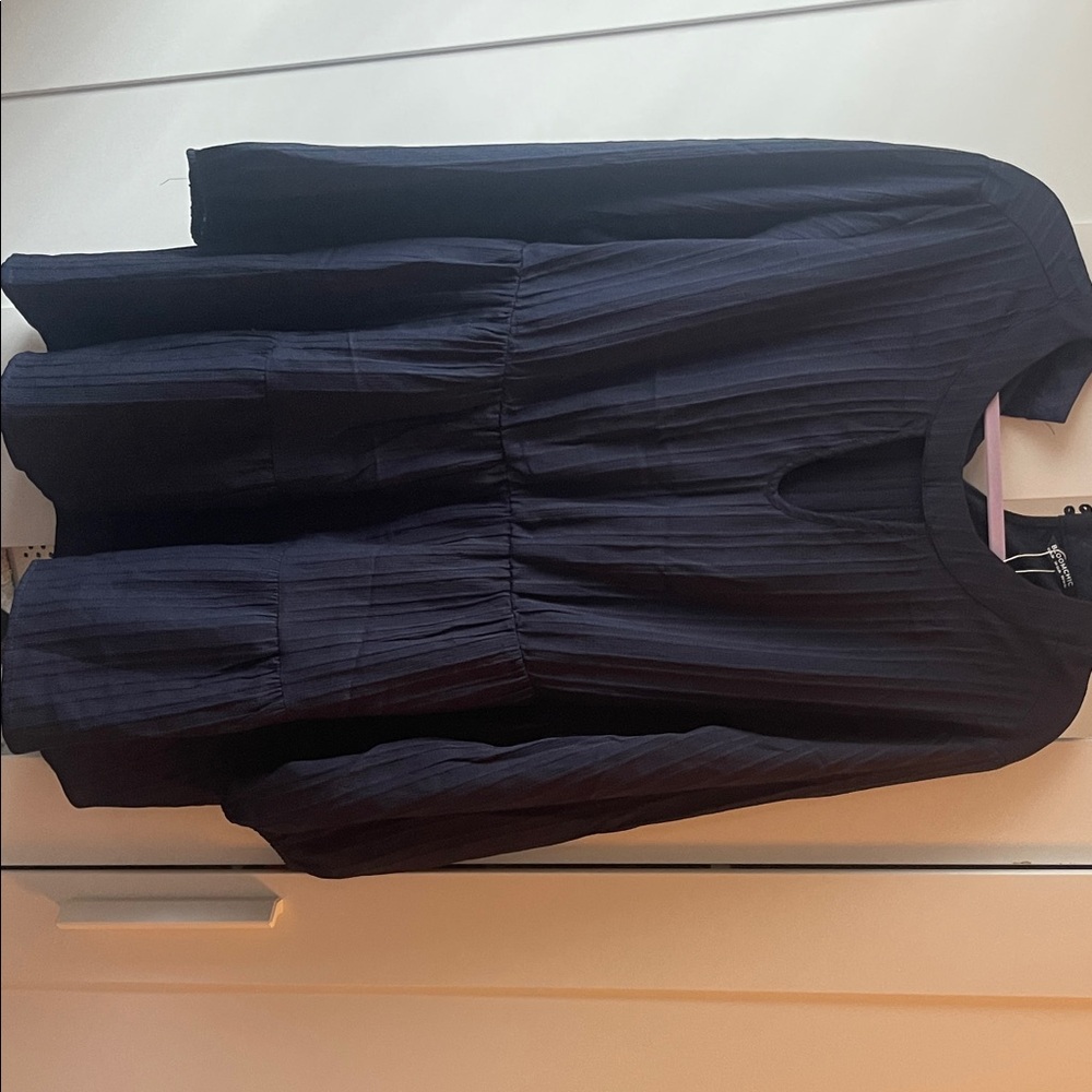 Navy Long-Sleeve Dress